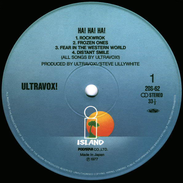 Ultravox - Ha!-Ha!-Ha! (Vinyl, LP, Album, Reissue, Stereo)