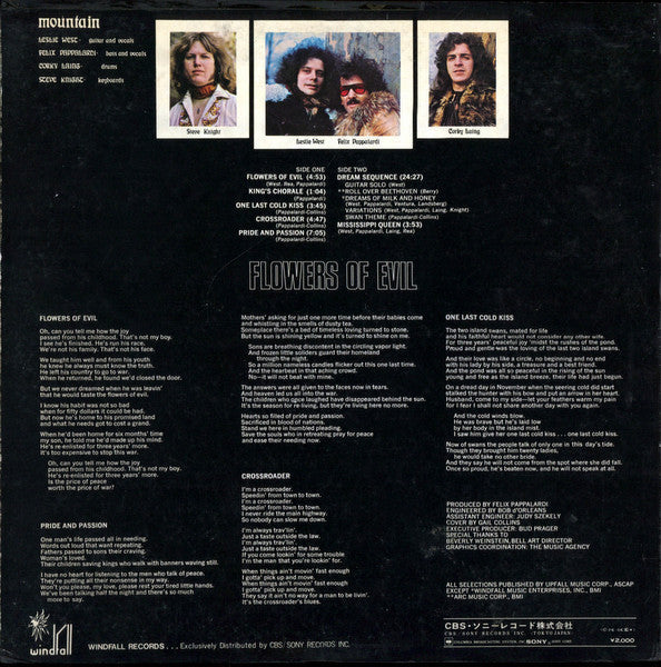 Mountain - Flowers Of Evil (Vinyl, LP, Album)