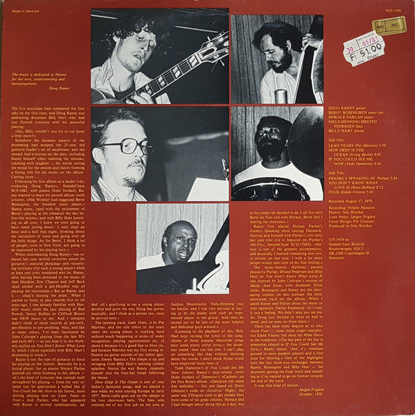 Doug Raney Quintet - Cuttin' Loose (Vinyl, LP, Album, Stereo) Very Good Plus (VG+) / Good Plus (G+)