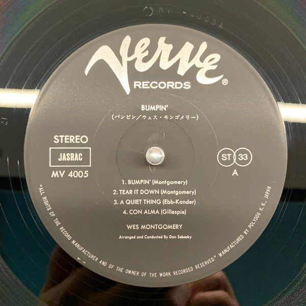 Wes Montgomery - Bumpin' (Vinyl, LP, Album, Reissue, Stereo)