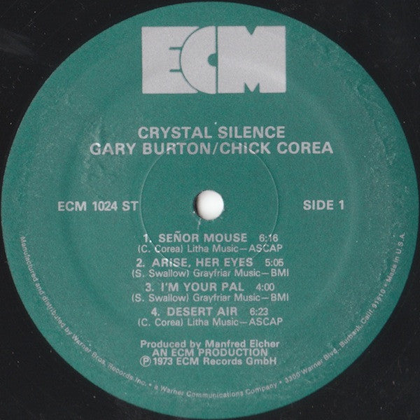 Gary Burton / Chick Corea - Crystal Silence (Vinyl, LP, Album, Reissue) Very Good (VG) / Very Good Plus (VG+)