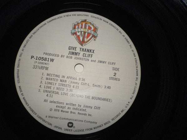 Jimmy Cliff - Give Thankx (Vinyl, LP, Album)