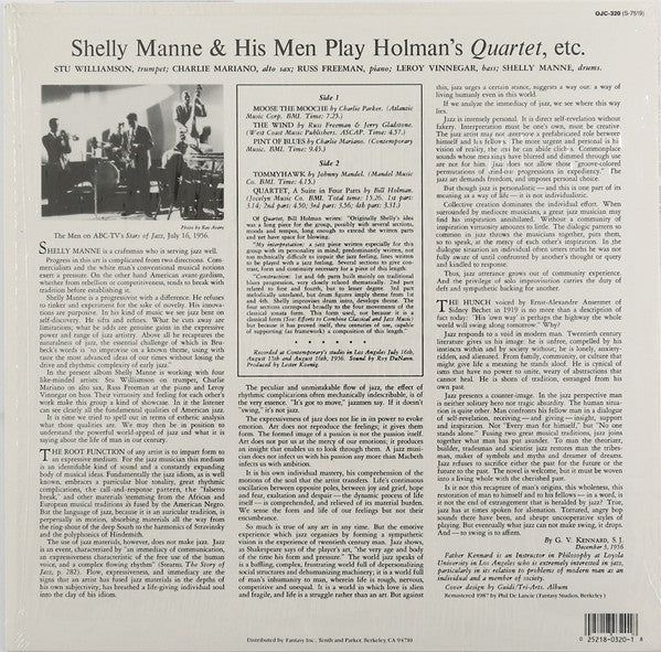 Shelly Manne & His Men - More Swinging Sounds (Vinyl, LP, Album, Reissue, Remastered, Stereo) Very Good Plus (VG+) / Very Good Plus (VG+)