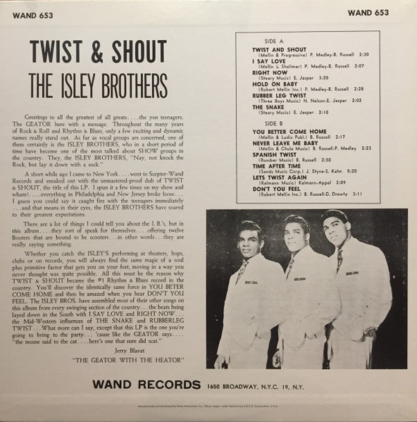 The Isley Brothers - Twist & Shout (Vinyl, LP, Album, Reissue) Very Good Plus (VG+) / Very Good (VG)