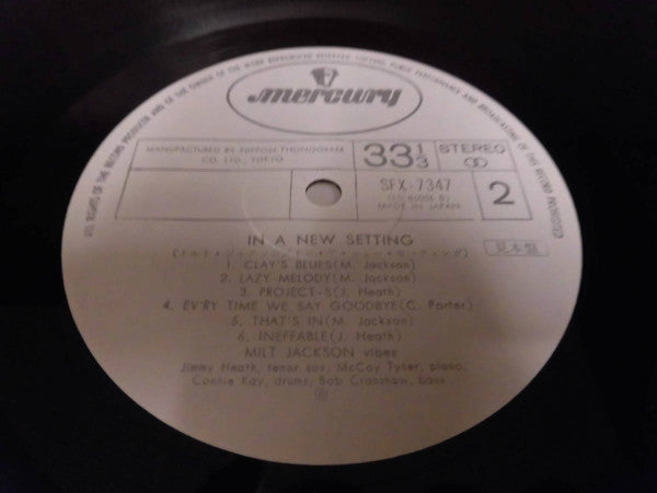Milt Jackson - In A New Setting (Vinyl, LP, Album, Reissue, Stereo) Very Good (VG) / Very Good (VG)
