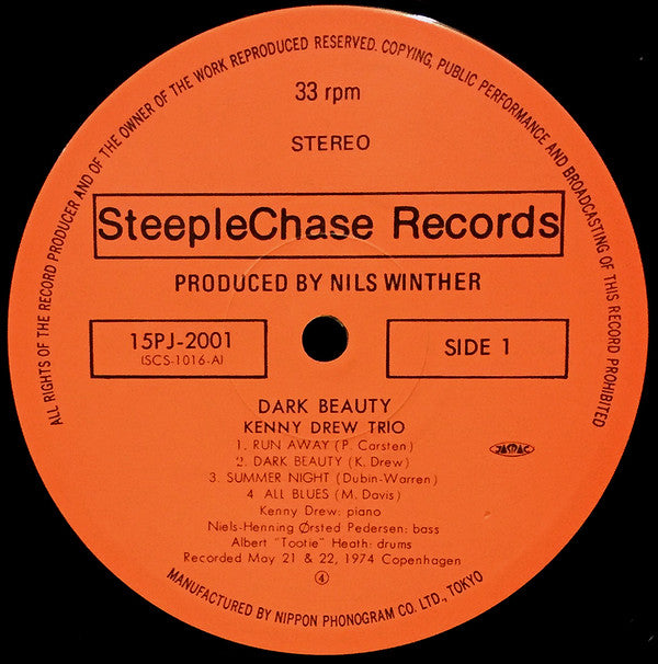 The Kenny Drew Trio - Dark Beauty (Vinyl, LP, Album, Reissue, Stereo)