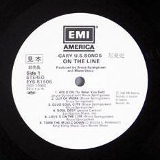 Gary US Bonds - On The Line (Vinyl, LP, Album, Promo) Very Good Plus (VG+) / Very Good (VG)