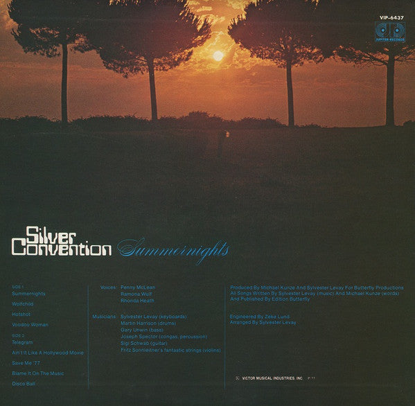 Silver Convention - Summernights (Vinyl, LP, Album) Very Good Plus (VG+) / Very Good (VG)
