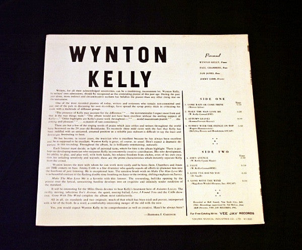 Wynton Kelly - Wynton Kelly! (Vinyl, LP, Album, Reissue, Stereo)