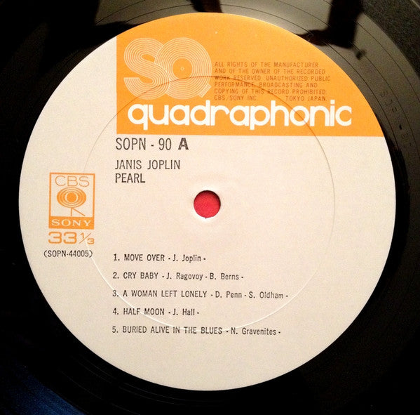 Janis Joplin - Pearl (Vinyl, LP, Album, Reissue, Quadraphonic)