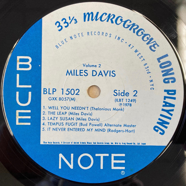 Miles Davis - Volume 2 (Vinyl, LP, Compilation, Reissue, Remastered, Mono) Very Good Plus (VG+) / Very Good (VG)