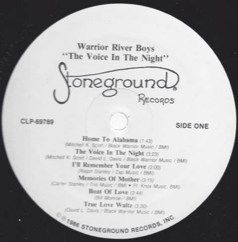 The Warrior River Boys - The Voice In The Night (Vinyl, LP, Album) Very Good Plus (VG+) / Very Good Plus (VG+)