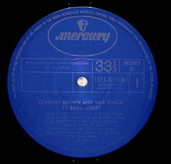 Clifford Brown And Max Roach - At Basin Street (Vinyl, LP, Album, R...