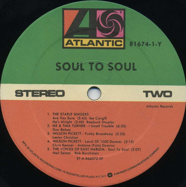 Various - Soul To Soul (Music From The Original Soundtrack - Recorded Live In Ghana, West Africa) (Vinyl, LP, Album, Reissue) Very Good (VG) / Very Good (VG)