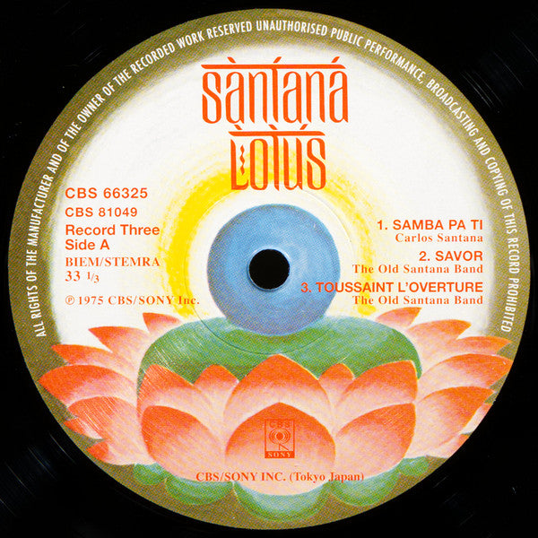 Santana - Lotus (3xVinyl, LP, Album, Reissue, Remastered, Stereo) Very Good Plus (VG+) / Very Good Plus (VG+)