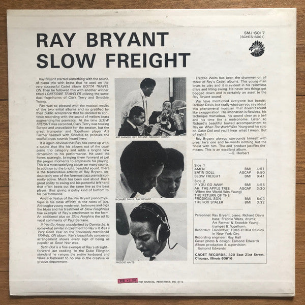 Ray Bryant - Slow Freight (Vinyl, LP, Album, Reissue) Very Good (VG) / Good Plus (G+)