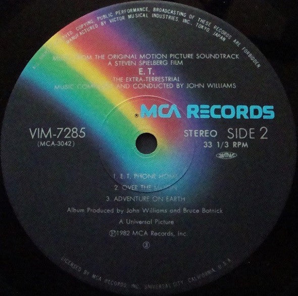 John Williams (4) - ET The Extra-Terrestrial (Music From The Original Motion Picture Soundtrack) (Vinyl, LP, Stereo) Very Good Plus (VG+) / Very Good Plus (VG+)