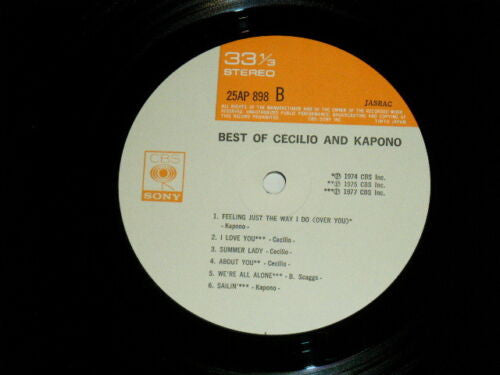 Cecilio & Kapono - Best Of Cecilio & Kapono (Vinyl, LP, Compilation)