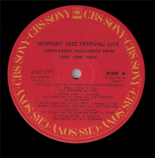 Various - Newport Jazz Festival: Live (Unreleased Highlights From 1956, 1958, 1963) (2xVinyl, LP) Very Good Plus (VG+) / Good Plus (G+)