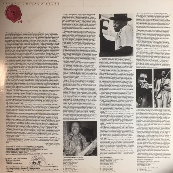 Various - Living Chicago Blues Volume Number 3 (Vinyl, LP, Compilation, Repress, Stereo) Very Good (VG) / Very Good (VG)