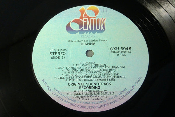 Rod McKuen - Joanna (Vinyl, LP, Album, Stereo) Very Good Plus (VG+) / Fair (F)