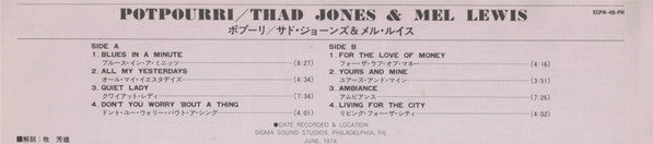 Thad Jones & Mel Lewis - Potpourri (Vinyl, LP, Album, Reissue) Very Good (VG) / Very Good (VG)