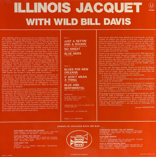 Illinois Jacquet - Illinois Jacquet With Wild Bill Davis (Vinyl, LP, Album) Near Mint (NM or M-) / Very Good (VG)