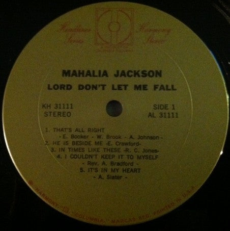 Mahalia Jackson - Lord Don't Let Me Fall (Vinyl, LP, Album) Very Good Plus (VG+) / Good Plus (G+)