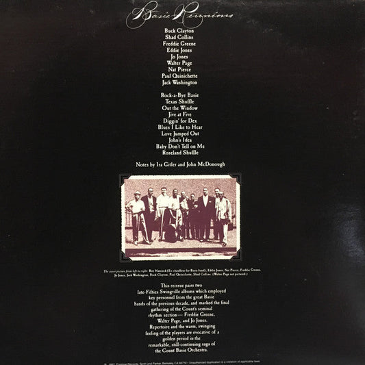 Buck Clayton - Basie Reunions (Vinyl, Vinyl, All Media, LP, Album, Reissue, LP, Album, Reissue, Compilation, Remastered) Very Good Plus (VG+) / Very Good (VG)