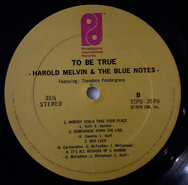 Harold Melvin And The Blue Notes - To Be True (Vinyl, LP, Album) Very Good Plus (VG+) / Good Plus (G+)