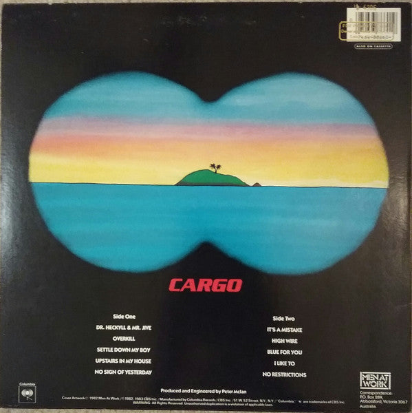 Men At Work - Cargo (Vinyl, LP, Album, Stereo) Good Plus (G+) / Very Good Plus (VG+)