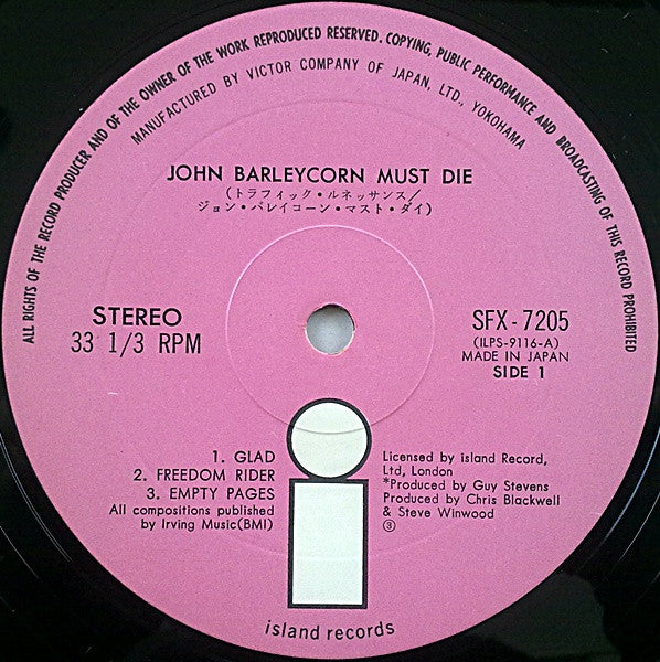 Traffic - John Barleycorn Must Die (Vinyl, LP, Album)