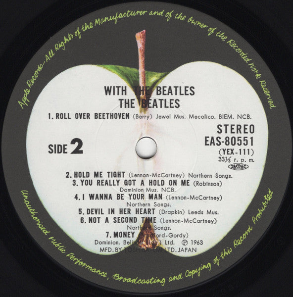 The Beatles - With The Beatles (This is the Beatles Vol. 2) (Vinyl, LP, Album, Reissue, Stereo) Very Good Plus (VG+) / Good Plus (G+)