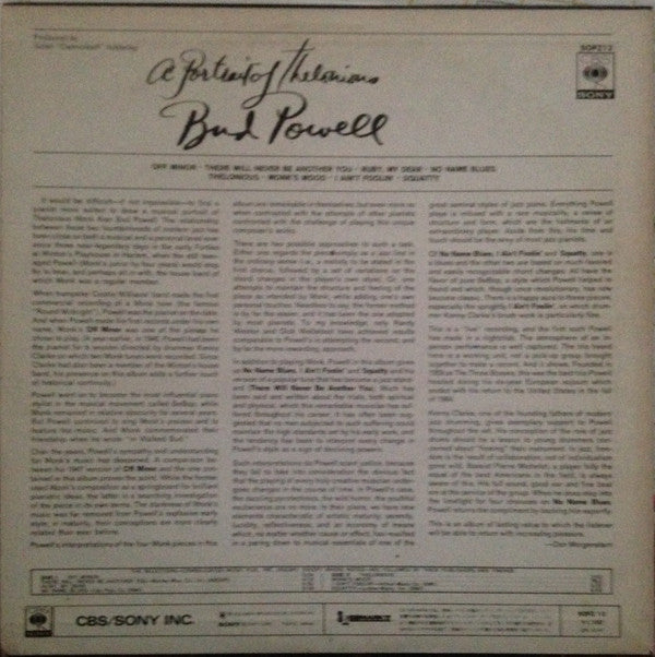 Bud Powell - A Portrait Of Thelonious (Vinyl, LP, Album, Reissue, S...