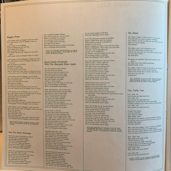 Bob Dylan - Hard Rain (Vinyl, LP, Album)