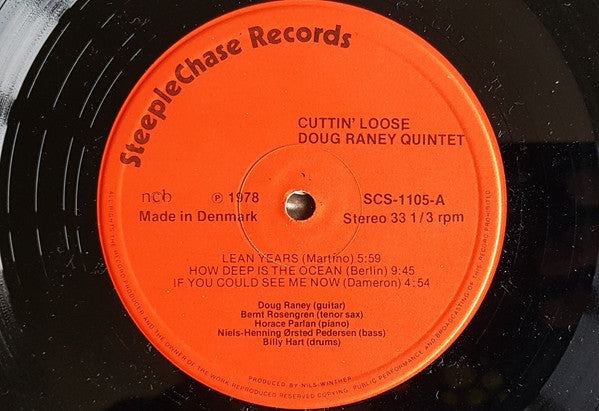 Doug Raney Quintet - Cuttin' Loose (Vinyl, LP, Album, Stereo) Very Good Plus (VG+) / Good Plus (G+)