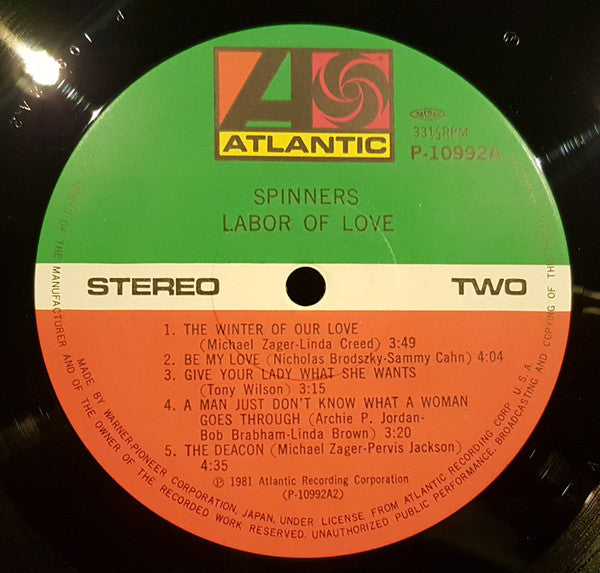 Spinners - Labor Of Love (Vinyl, LP, Album)