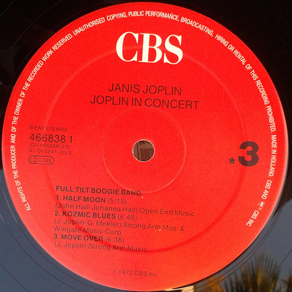 Janis Joplin - In Concert (2xVinyl, LP, Reissue) Very Good (VG) / Very Good Plus (VG+)