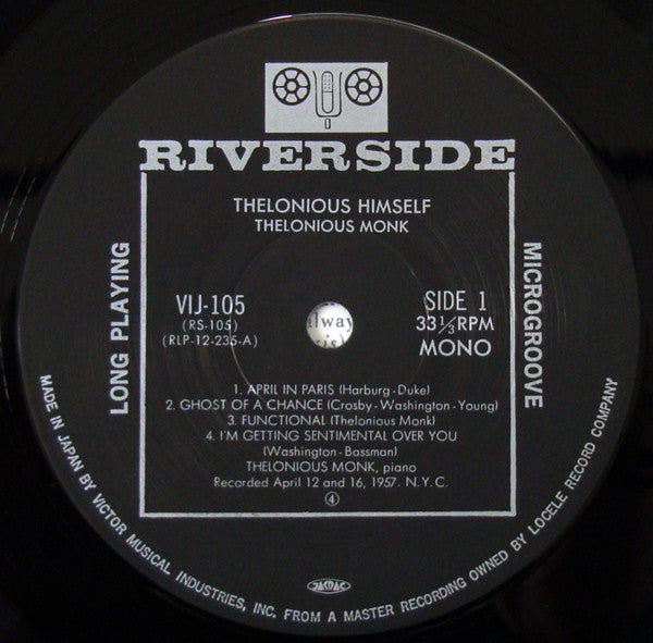 Thelonious Monk - Thelonious Himself (Vinyl, LP, Album, Reissue, Mono)