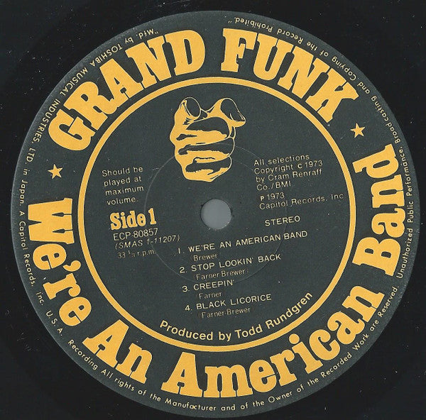 Grand Funk Railroad - We're An American Band (Vinyl, LP, Album, Rei...