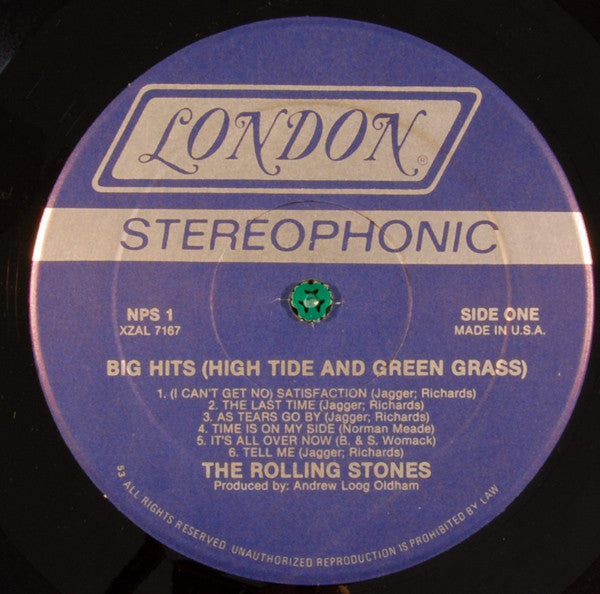 The Rolling Stones - Big Hits (High Tide And Green Grass) (Vinyl, LP, Compilation, Stereo, Repress) Near Mint (NM or M-) / Very Good Plus (VG+)