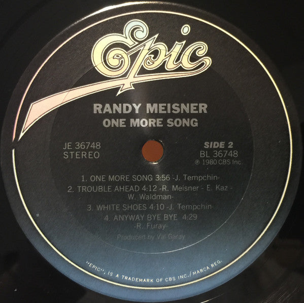 Randy Meisner - One More Song (Vinyl, LP, Album, Stereo) Very Good Plus (VG+) / Very Good Plus (VG+)