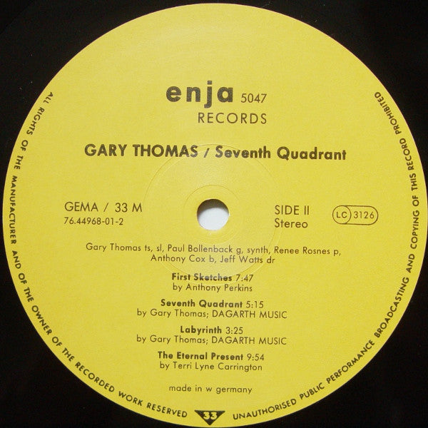 Gary Thomas - Seventh Quadrant (Vinyl, LP, Album) Near Mint (NM or M-) / Very Good Plus (VG+)