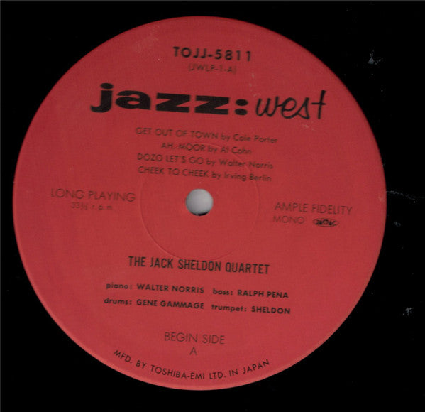 The Jack Sheldon Quartet - Get Out Of Town (Vinyl, LP, Album, Reissue) Very Good Plus (VG+) / Very Good Plus (VG+)