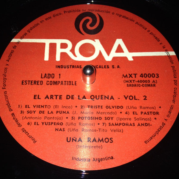 Uña Ramos - El Arte De La Quena Vol. 2 (Vinyl, LP, Album) Very Good (VG) / Very Good (VG)