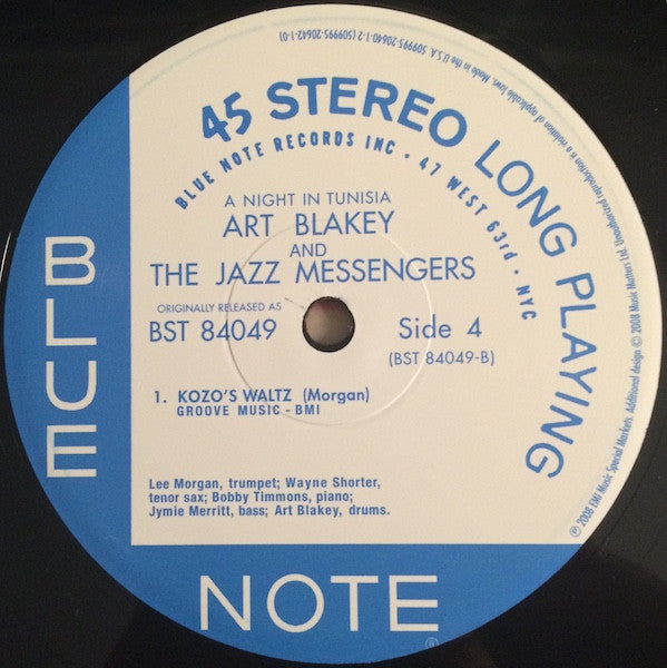 Art Blakey & The Jazz Messengers - A Night In Tunisia (2xVinyl, 12", 45 RPM, Album, Limited Edition, Reissue, Stereo) Very Good Plus (VG+) / Near Mint (NM or M-)