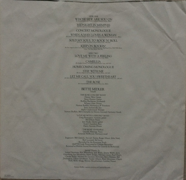 Bette Midler - The Rose - The Original Soundtrack Recording (Vinyl, LP, Album) Very Good (VG) / Good Plus (G+)