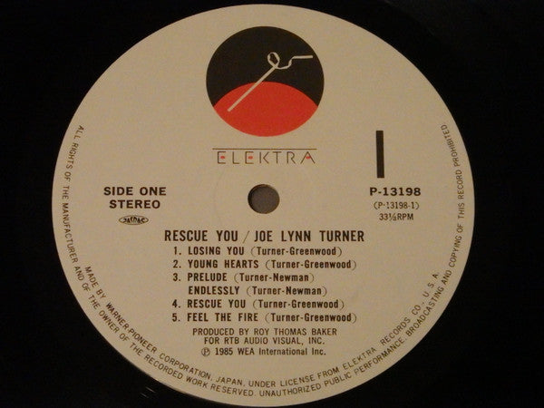 Joe Lynn Turner - Rescue You (Vinyl, LP, Album, Stereo) Near Mint (NM or M-) / Near Mint (NM or M-)