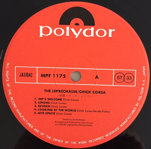 Chick Corea - The Leprechaun (Vinyl, LP, Album)