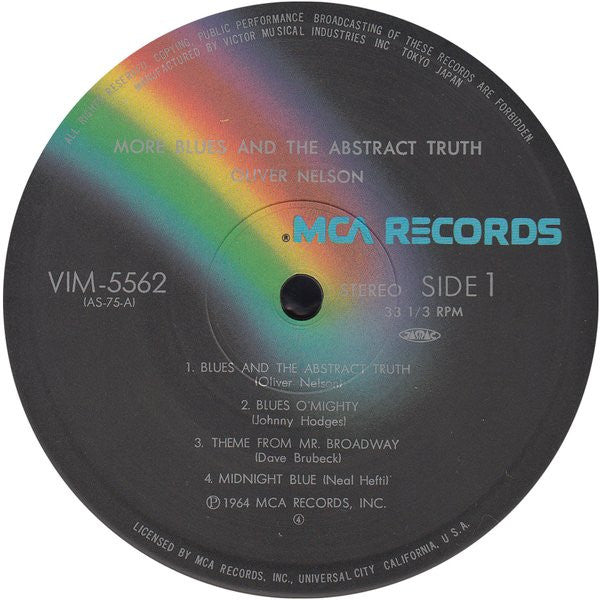 Oliver Nelson - More Blues And The Abstract Truth (Vinyl, LP, Album, Reissue, Stereo) Very Good Plus (VG+) / Very Good Plus (VG+)